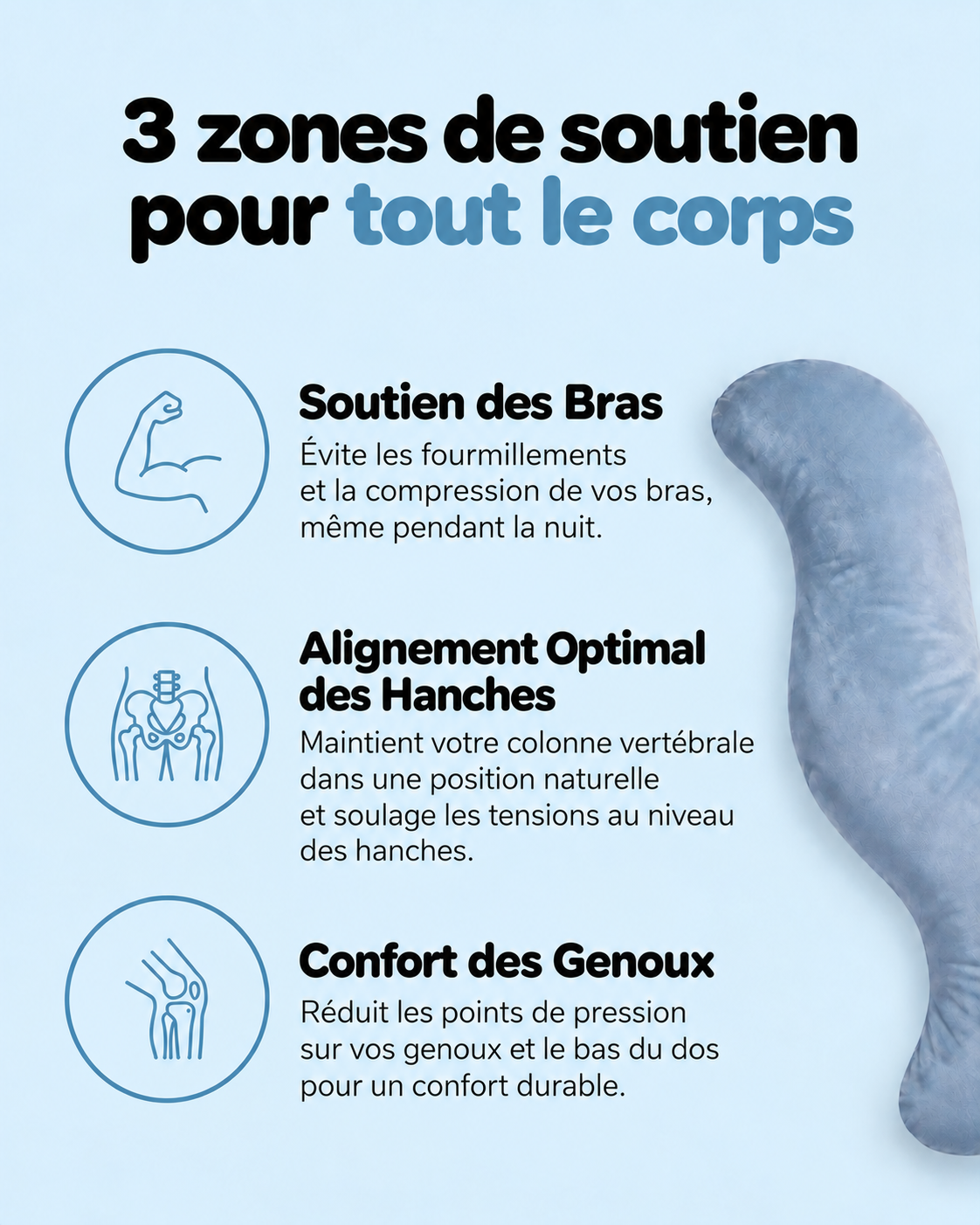 Nola™ coussin de corps ergonomique