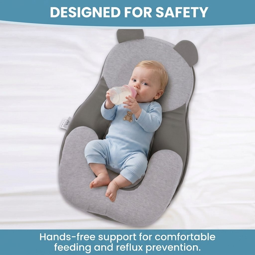 RefluxGuard - Anti-Overflow Baby Feeding Pillow - Reflux Wedge & Nursing Support